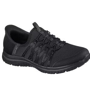 No Box Skechers Women's Hands Free Virtue Stunner Sneakers Black Sz 10 $75 1C449